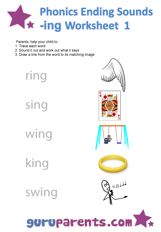 Phonics Worksheets â Ending Sounds